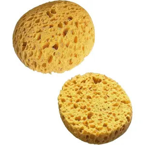 2 Pcs Knockdown Texture Sponge Versatile Painting Sponge DIY Artist Tool for All Skill Levels Ceiling Drywall Repair Dark Yellow