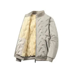 Men's Winter Snow Jacket Warm Fleece Lined Waterproof Windproof Thickened Outdoor Sports Hiking Running Camping Fishing Mountaineering Travel Skiing Skateboard Casual Softshell Jacket Beige Khaki Long Sleeve Plain