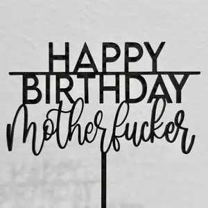 Happy Birthday MF Cake Topper