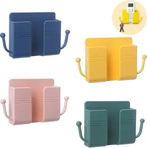 4Pcs Wall Mount Phone Holder – Multipurpose Charging Stand & Storage!