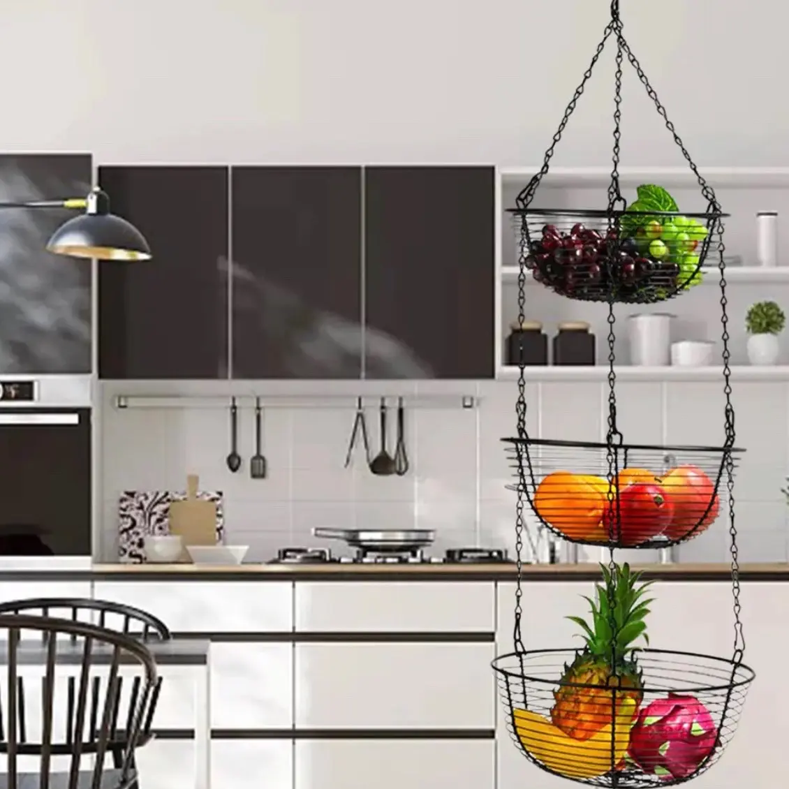 3-Tiered Hanging Fruit Basket 3-Tiered Hanging Fruit Basket