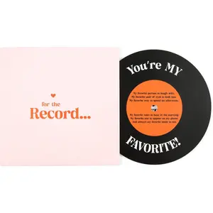 Anniversary Card for Him or Her Gift for Husband Wife Boyfriend Girlfriend Valentine's Day Card for Men and Women For the Record Love Card