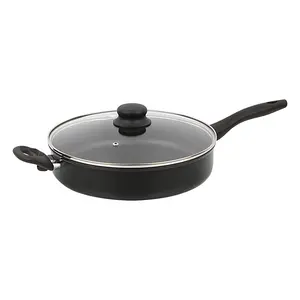 4QT Non-Stick Deep Sauté Pan with Lid – Easy Clean & Even Heating