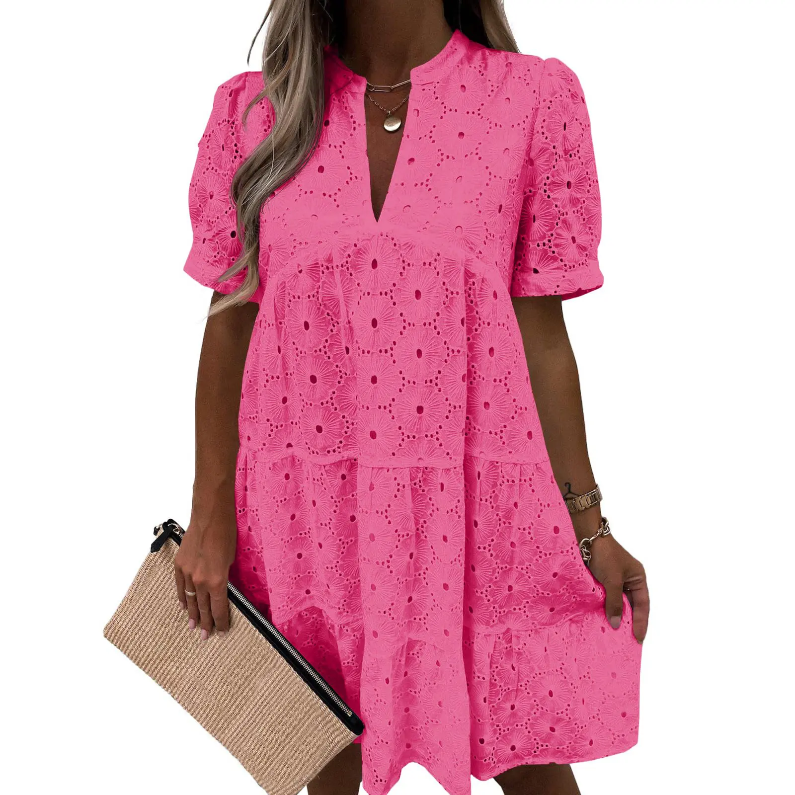 flowy tunic dress Long Sleeve High Neck Flow Tunic main image 0