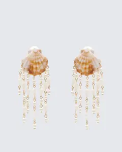 Eugenia Ivory Shell Chandelier Earrings