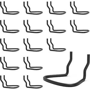 Pegboard Plier Holders, Black Stainless Steel Pegboard Hooks 16 count, Peg Board Tool Holders for Garages, Shops, Hanging Plier, Wrenches, Fit for 1/4", 3/16", 1/8" Pegboard (Black)