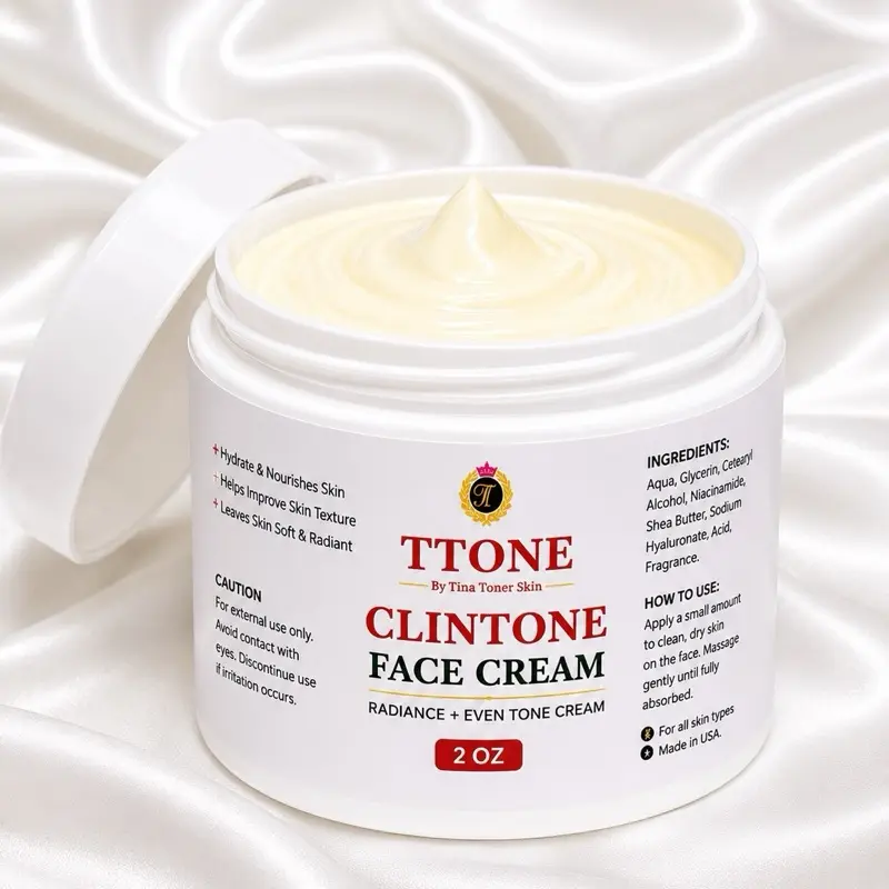 ETINA TONER CLINTONE  Glow  Restore FACE CREAM,  Clean Face, with Vitamin C, aloe  and  Collagen, Gentle Hydrate Skin