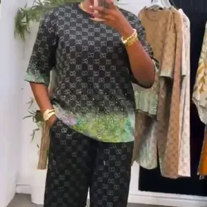 Women's 2 piece set top and pants  set for casual wear comfortable fit Womenswear turkey wears