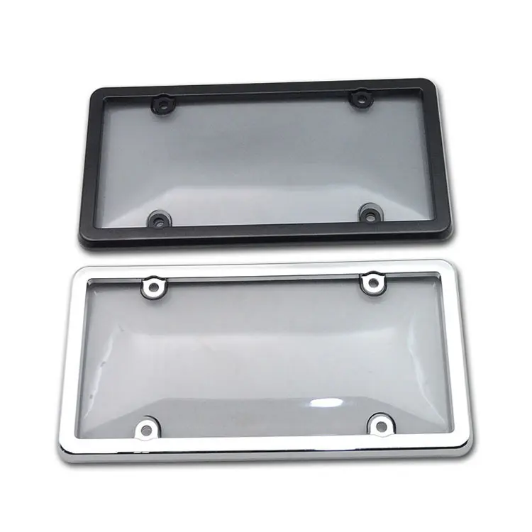Modified US Standard Transparent License Plate Frame Plastic Metal Universal Car Brand Frame