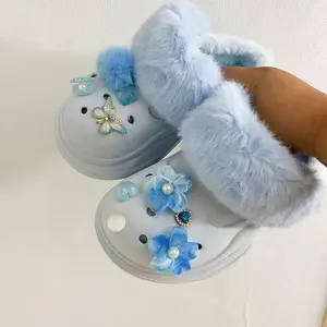 Winter Slippers Shoes Furry Winter Snow Slippers Shoes for Women 2025 New Warm Fur Winter Clogds Casual Shoes Soft EVA