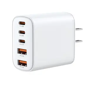 Multi-Device Wall Charger USB C Fast Charger, 5 Port 32W Power Adapter(2A+3C),Fast Charging Block Compatible with Various Types Of Mobile Phones,Compact for Home And Travel