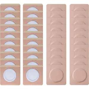 40Pcs Disposable Castor Oil Belly Button Patch | 3.15"*3.15" Highly Absorbent | Self-Adhesive Castor Oil Pack Wrap for Neck/Shoulders/Knees | No Wash | Organic Cotton | Anti-Seepage