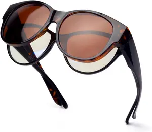 Polarized Sunglasses Fit Over Glasses, Sunglasses for Women to Go Over Glasses UV Protection Lightweight