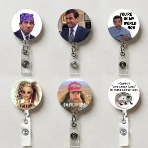 Funny Office Quote Badge Reel Retractable ID Holder for Nurses Teachers and Staff, Everyday Work Humor Accessory