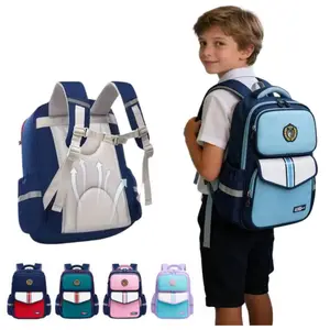 Waterproof School Backpack for Kids & Teens: Lightweight Sports Bag with Reflective Stripes, Preppy Embroidered Crest & Durable Blue Teal Design for Boys & Girls