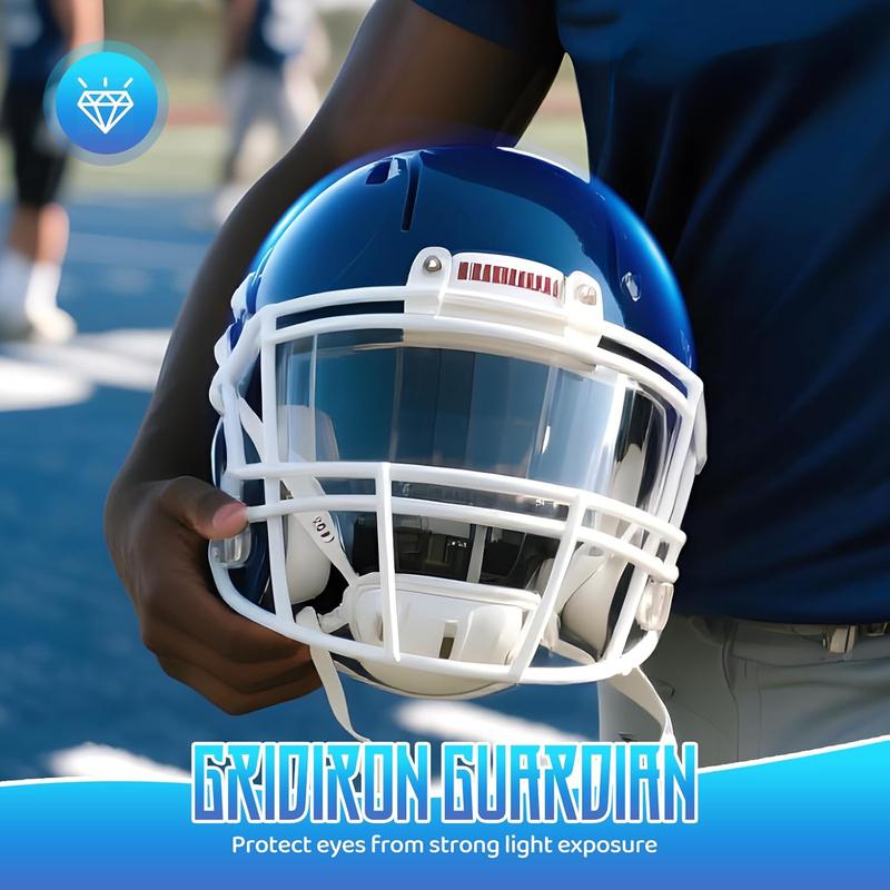 Clear football visor lightweight polycarbonate lens scratchresistant universal fit for adultyouth helmets riddell speedflex schutt f7 xenith vicis