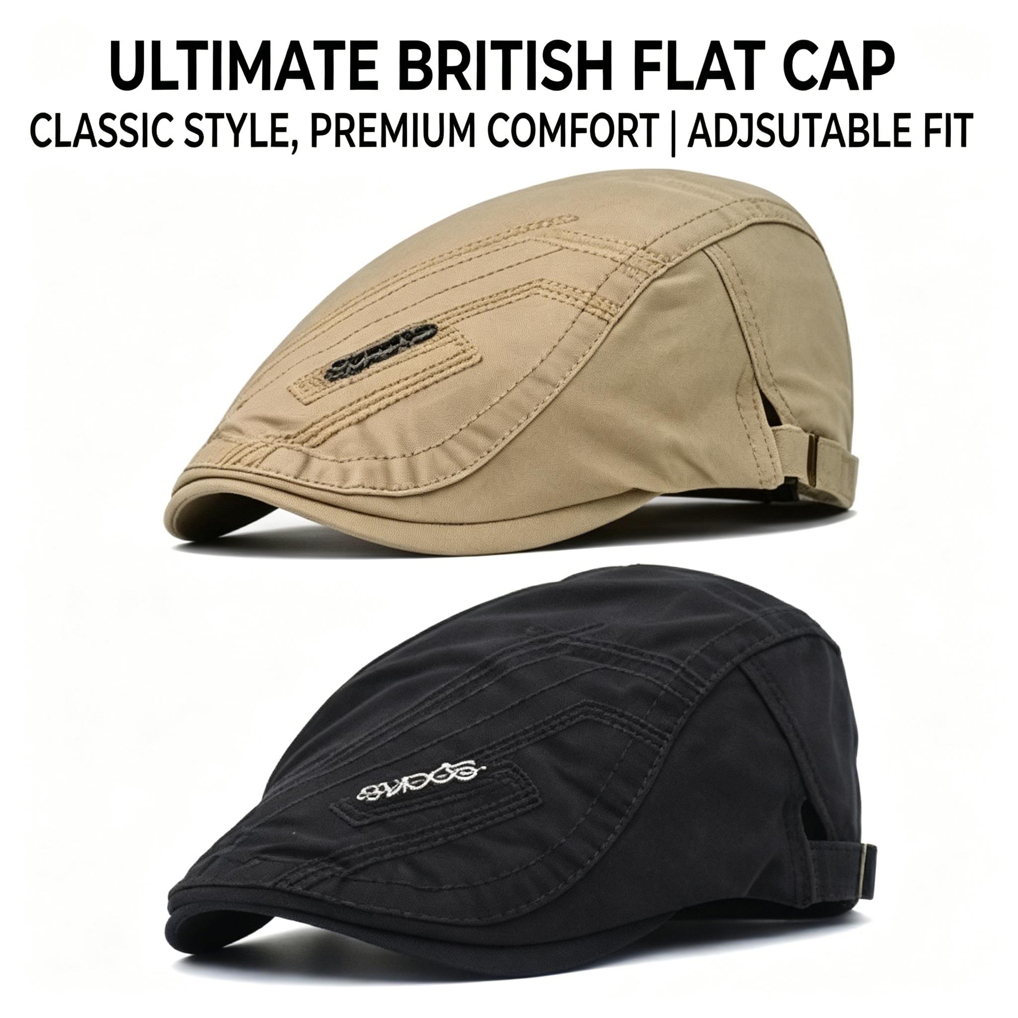 Beret – Flat-Top Golf Style Hat – Unisex Classic French Beret – Versatile Daily Casual Wear – Father's Day Gift for Dad, Birthday Gift for Him