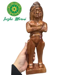 Indio de Madera 13” – Figura Tallada Artesanal | Representación Espiritual (Modelos Variados)