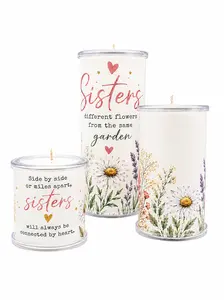 Sisters Wrap Set for Your Wrap A Candle Bases | Meaningful Sister Gift | Reusable Candle Wraps