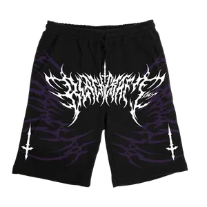 Purple Spikes Sweat Shorts