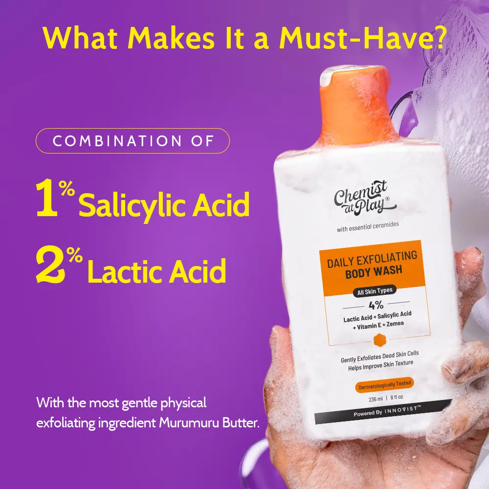 Salicylic Acid and Lactic Acid Exfoliating Body Wash
