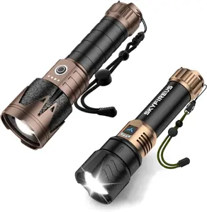 SKYFIRE Multifunctional Flashlight – High Brightness, Focusable Beam with Ignition Lens, Ideal for Hiking, Repairs, and Emergencies