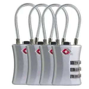 [2/4 Pack] TSA Luggage Locks, [Newest Version]3-Digit Security Padlock, Combination Padlocks, Code Lock for Travel Suitcases Luggage Bag Case Lockers etc, Travel Essentials, Travel Accessories