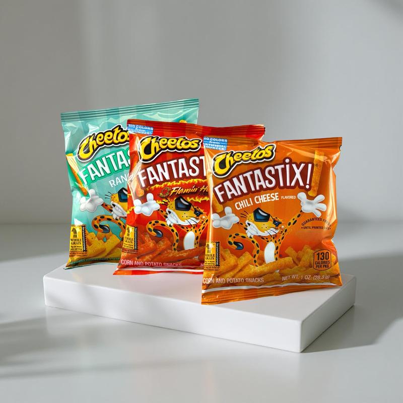 Cheetos Fantastix Crunchy School Snacks – 8 Pack | Choose Ranch, Flamin’ Hot or Chili Cheese
