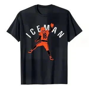 100% Cotton Vintage Iceman Football Parody T-Shirt, Chicago Football Graphic Unisex Shirt, Y2K Streetwear, Trendy Chicago Football Fan Gifts, Sport Gift