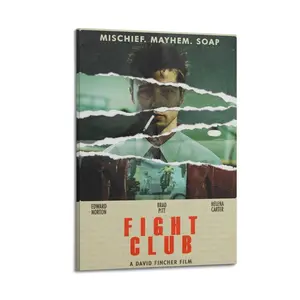 Fight Club Canvas Painting Oil Painting Wall Art Canvas Poster Decorative Painting Corridor Decoration Home