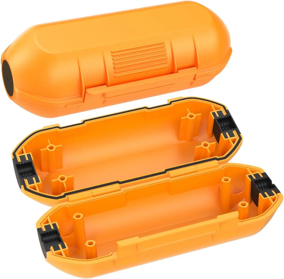 2 Pack Extension Cord Cover ,Ip54,Stuck Extension Cord Design,Ideas to Protect Holiday Lights and Electrical Tool Cord Connection,Orange