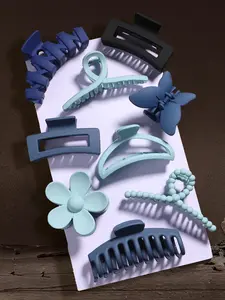 Solid Color Hair Claw Set, Casual Versatile Hair Accessories for Women, Minimalist Headwear Suitable for Thick Hair, Fashion Hair Accessories for Party, Daily Clothing Decor