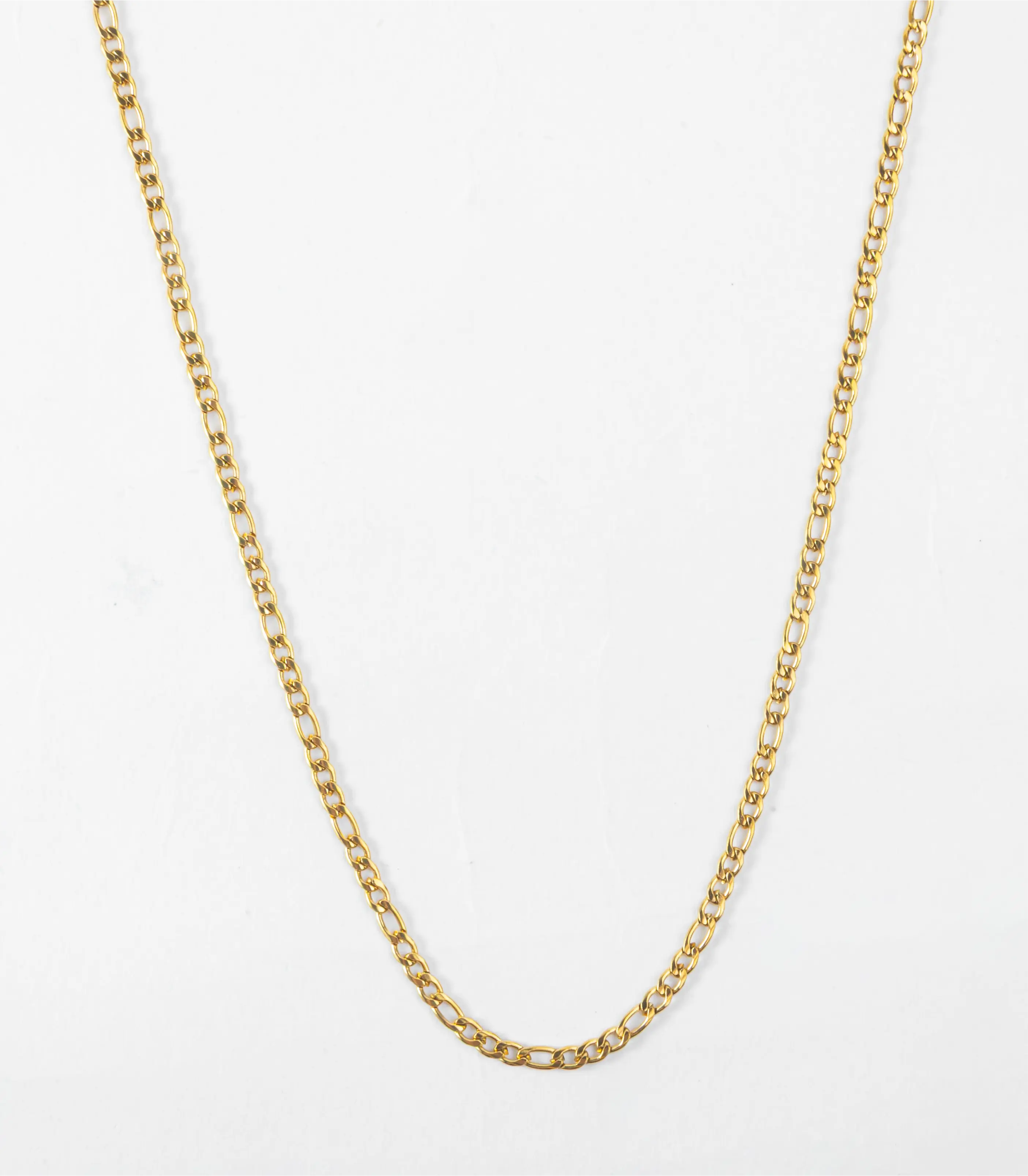 Figaro Chain (Gold) 3MM - 21.5 Inches