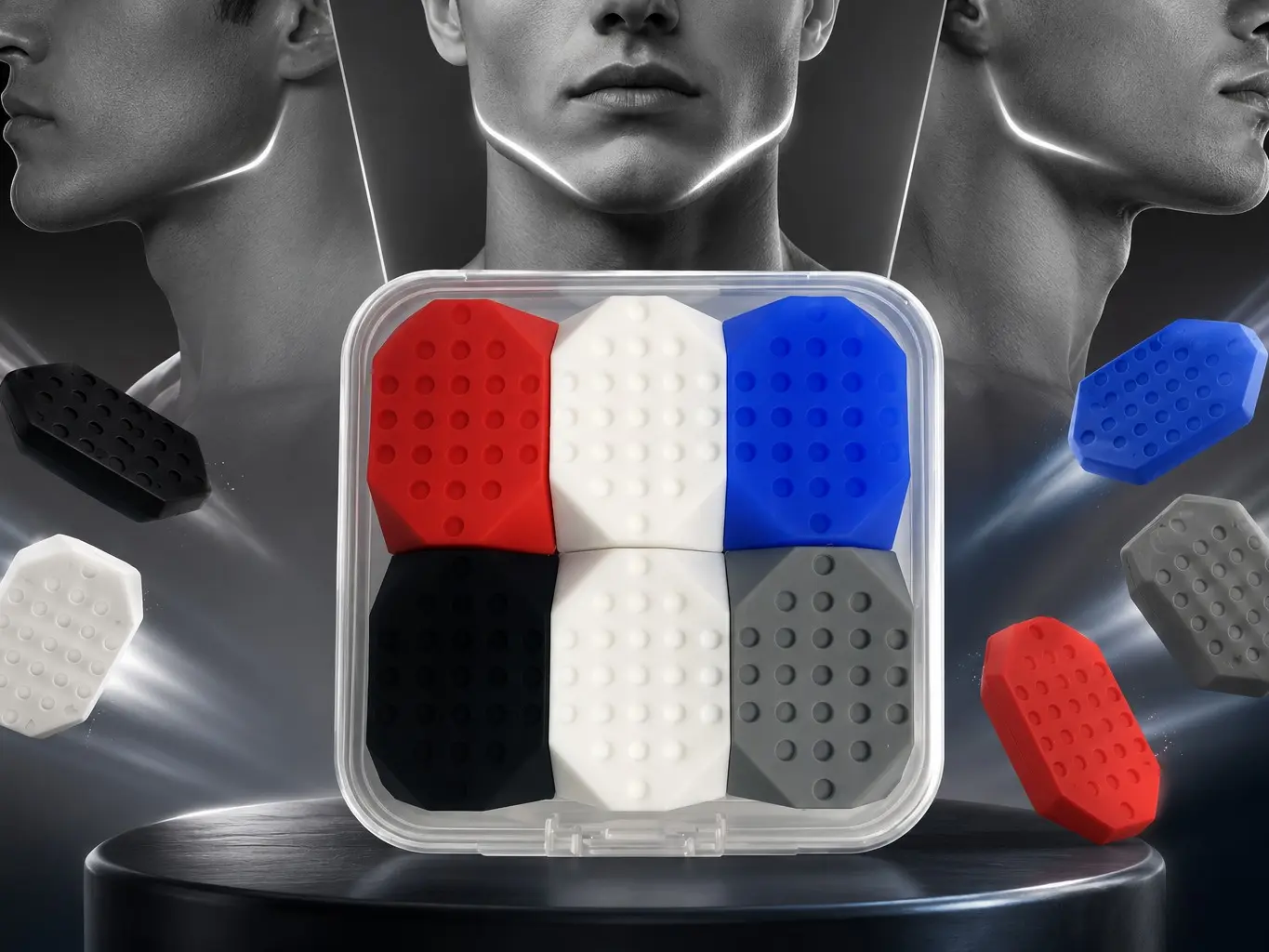 Jaw Trainer for Jawline Sharpness and Size - Pack of 6
