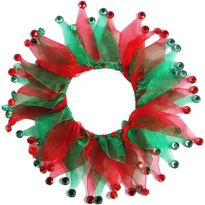 1PC Dog Christmas Costume - Dog Cat Christmas Collar Pet Collar Patterns Tutu Collars Suit Pet Christmas Costume for Cats Small Medium Dogs Jingle Bell