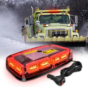 Nilight 12” 48LED Flashing Strobe Light Bar – Magnetic Base Light | 12-24V for Trucks, Cars, Snow Plows & Heavy Machinery