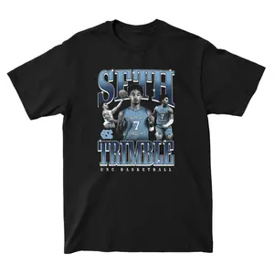UNC Seth Trimble Graphic T-Shirt – Vintage Basketball Player Tee with Bold Retro Team Design, Streetwear Style for Tar Heels Fans