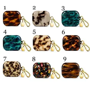 Elegant Tortoiseshell AirPods Case, Durable & Stylish Gift for AirPod Pro 1 2 3, No Keychain, Unique Gift for Her