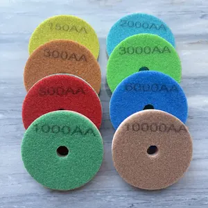 8 Pack 4 Inch Thickened Wet Diamond Polishing Pads | for Angle Grinder Marble Granite Stone Countertop Polishing & Renovation