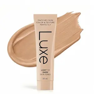 Luxe Color Changing Foundation for Women - Instantly Adapts to Your Skin Tone- Buildable Light-to-Medium,Medium Dark-to-Dark, Coverage 12-Hour Wear - Natural Dewy Finish