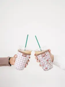 Coffee Sleeve – Reusable Cup Holder for Iced Coffee, Fits Starbucks & Dunkin Cups, Cute Drink Sleeve Gift for Coffee Lovers