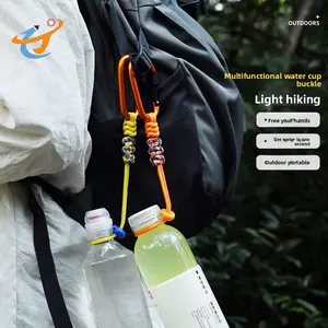 Umbrella rope woven outdoor water bottle buckle hook portable kettle lanyard multi-functional mountaineering backpack buckle