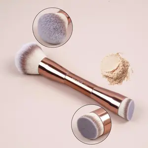 Professional Dual-head Facial Makeup Brush Set, Multifunctional Makeup Brushes, Double Ended Foundation Brush, Powder Brush, Blush Brush, Soft Fiber Makeup Brush Easy to Clean, Great for Travel, Microfiber Bristles, Beauty Travel Brush