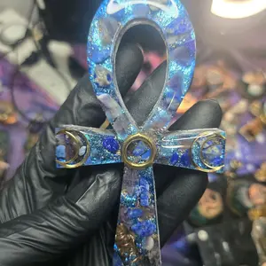 Orgone innerG emf protection Anhks without copper necklace. comes with leather lanyard