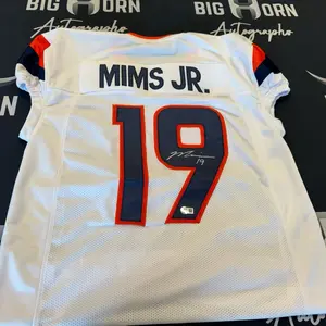 Marvin Mims Jr. Custom Broncos White Jersey - Autographed white Jersey with Beckett COA