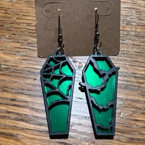 Coffin earrings