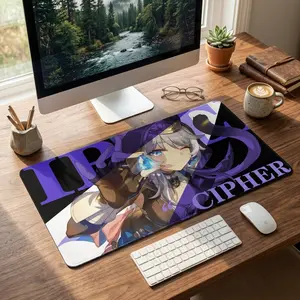 Pink Anime Goth Gaming Mouse Pad XXL, Cute Kawaii Desk Mat, Non-Slip Extended Keyboard Pad for PC Laptop Office Setup Gift for Gamers Girls