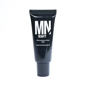 MN Beauty 30g Nail Rhinestone Glue - Strong No-Wipe Formula, Low Odor DIY Rhinestone Adhesive for 3D Nail Art, Rub Powder Application, Nail Adhesive