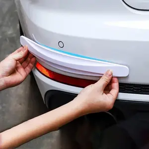 2pcs car bumper body door trunk carbon fiber pattern anti-collision decorative strip thickened and widened anti-scratch sticker