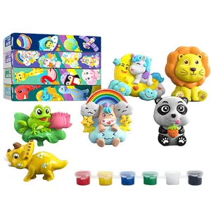 Kids Ceramic Painting Fridge magnet Kit,  Painting Kit DIY Toys Kids,  Paint Your Own DlY Ceramic Figurines, Birthday Halloween Christmas Gift Artistic Activity Art Supplies Crafts